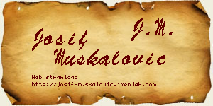 Josif Muskalović vizit kartica